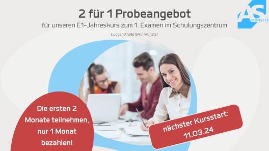 2 für 1 Probeangebot